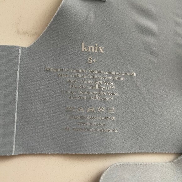 Knix Revolution V-Neck Bra #1 Seller Wireless Med. Support Light Blue Sz S+ NWOT - Picture 13 of 14
